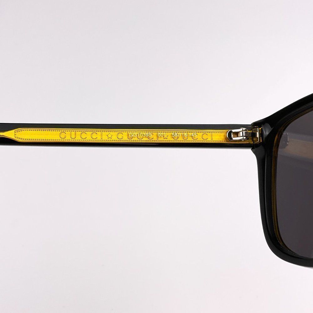 GUCCI GG1039S 001 Sunglasses Aviator Black Yellow Men - Picture 11 of 13